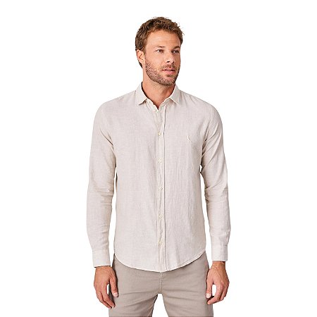 Camisa Social Reserva Manga Longa Linho Pienza Masculino