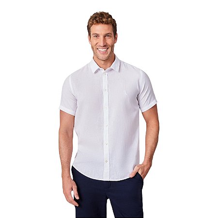 Camisa Social Reserva Mc Linho Pienza Masculino Branco
