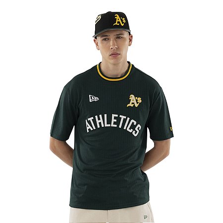 Camiseta New Era Oakland Athletics Premium Masculino Verde
