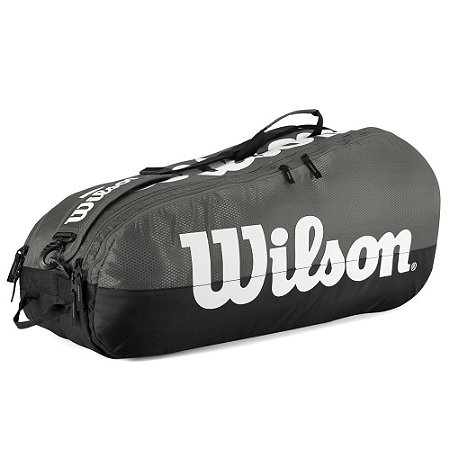 Raqueteira Wilson Esportiva Team II 6 Pack Cinza/Preta