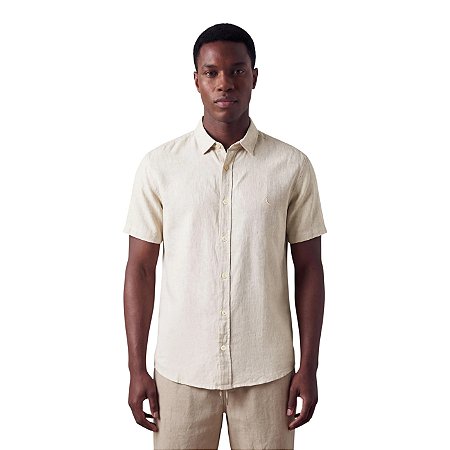 Camisa Social Reserva Manga Curta Linho Pienza Masculino
