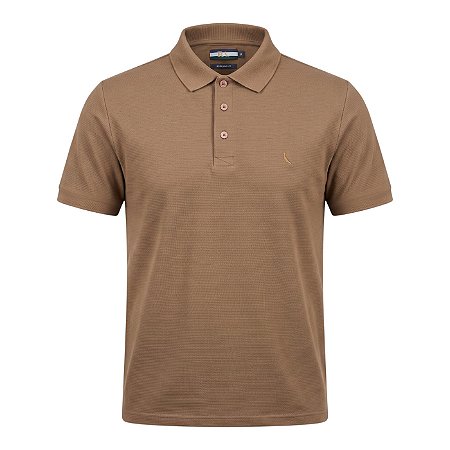 Camisa Polo Reserva Regular Wellen Masculino Caramelo