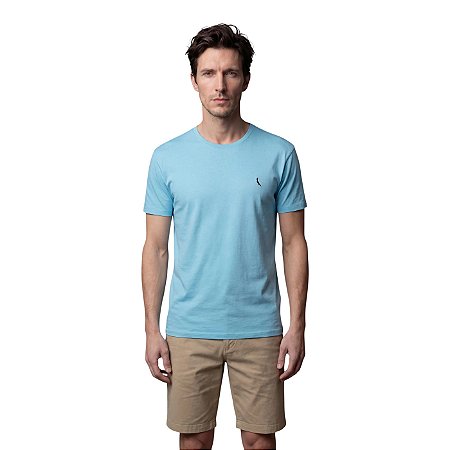 Camiseta Reserva Regular Careca Masculino Turquesa