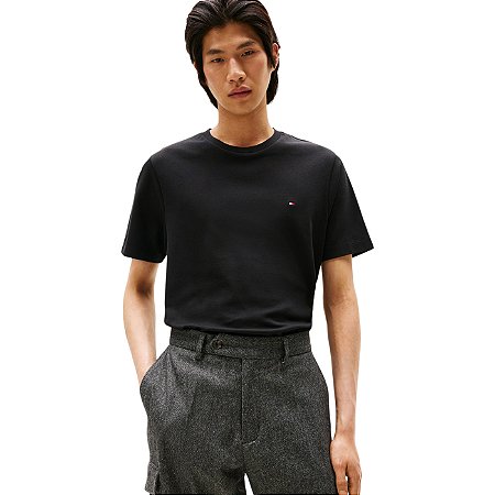 Camiseta Tommy Hilfiger Light Interlock Tee Masculino Preto