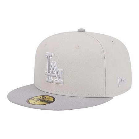 Boné New Era 5950 Los Angeles Dodgers 2tone Bege e Cinza