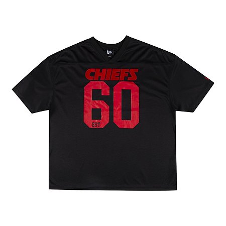 Camiseta New Era Oversize Kansas City Chiefs Preto