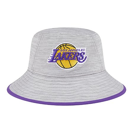Bucket New Era Heathered Los Angeles Lakers Cinza