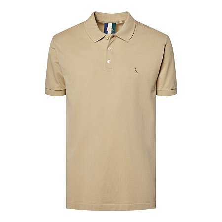 Camisa Polo Reserva Piquet Classica Masculino Areia