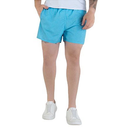 Bermuda Reserva Praia Básico Textura Masculino Turquesa