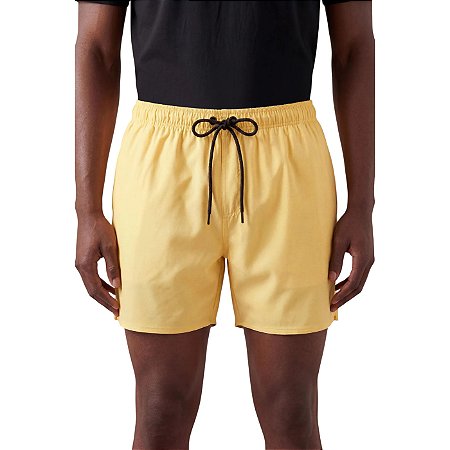 Bermuda Reserva Praia Básico Textura Masculino Mostarda