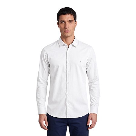 Camisa Social Reserva Manga Longa Prado Masculino Branco