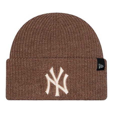 Gorro New Era Short Cuff Beanie New York Yankees Marrom