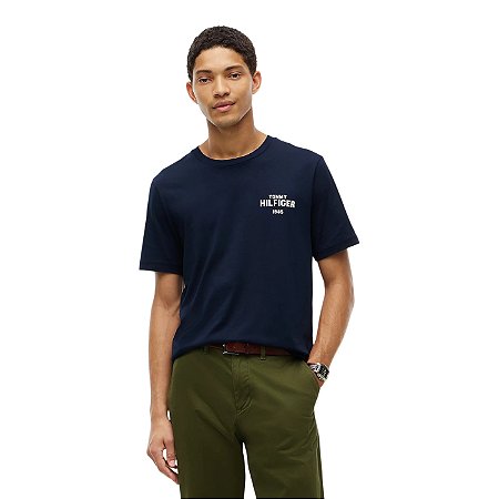 Camiseta Tommy Hilfiger 1985 Graphic Marinho Masculino