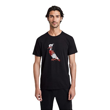 Camiseta Reserva Estampada Pica Pau 81 Flamengo Preto