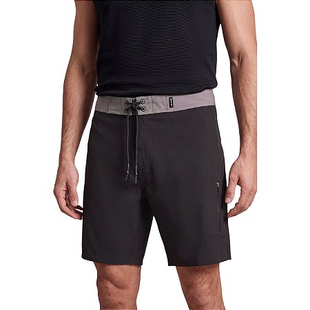 Bermuda De Praia Trilha Reserva Masculino Preto e Cinza