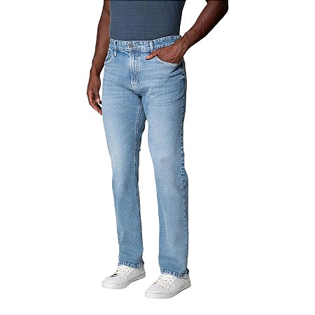 Calça Guess Jeans Slim Straight Masculino Azul Claro