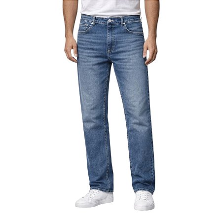 Calça Guess Jeans Tapered Puidos Masculino Azul