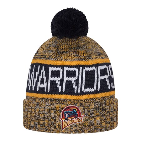 Gorro New Era Knit Golden State Warriors Amarelo e Marinho