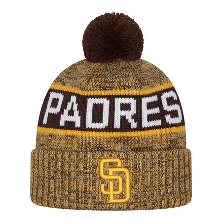 Gorro New Era Knit San Diego Padres Marrom e Amarelo