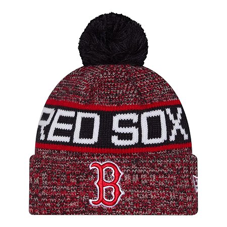 Gorro New Era Knit Boston Red Sox Vermelho e Preto