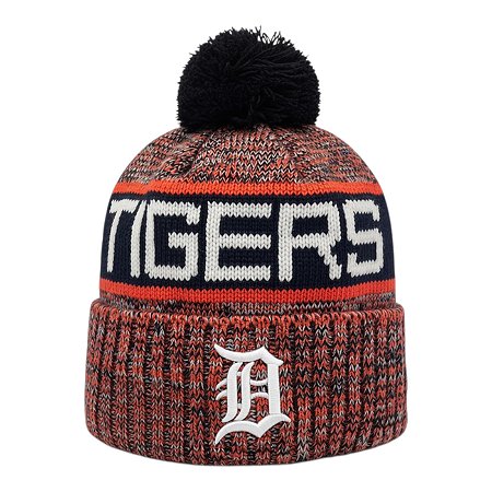 Gorro New Era Knit Detroit Tigers Laranja e Marinho