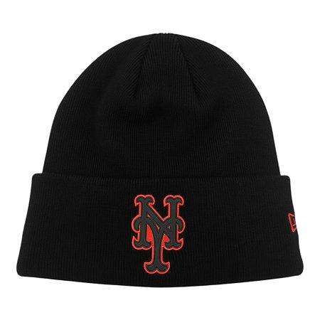 Gorro New Era Knit Chrome New York Mets Masculino Preto