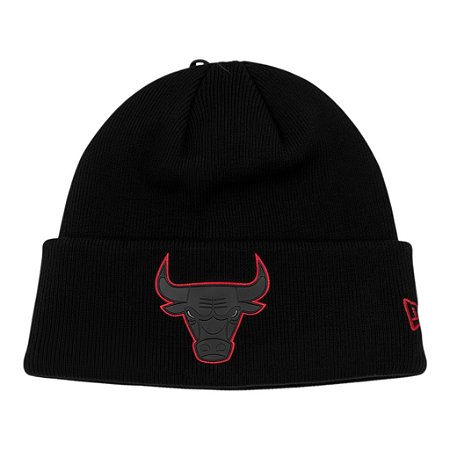 Gorro New Era Knit Chrome Chicago Bulls Masculino Preto