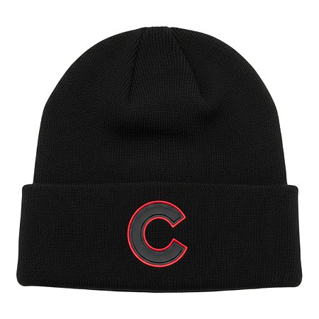 Gorro New Era Knit Chrome Chicago Cubs Masculino Preto