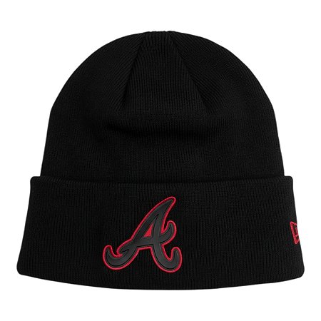Gorro New Era Knit Chrome Atlanta Braves Masculino Preto