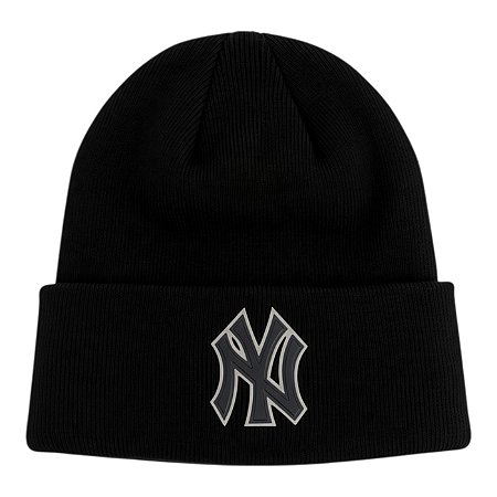 Gorro New Era Knit Chrome New York Yankees Masculino Preto