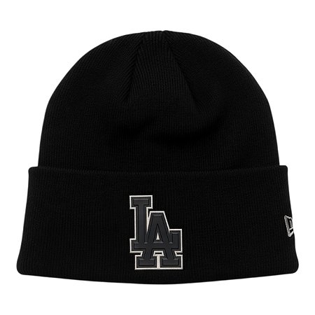 Gorro New Era Knit Chrome Los Angeles Dodgers Preto