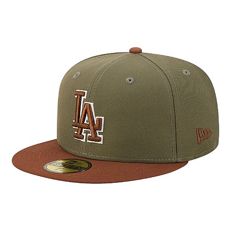 Boné New Era 5950 Color Pack Los Angeles Dodgers Verde Oliva
