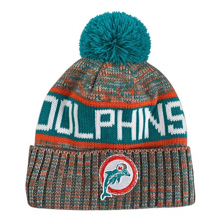 Gorro New Era Knit Tri Color Miami Dolphins Azul e Laranja