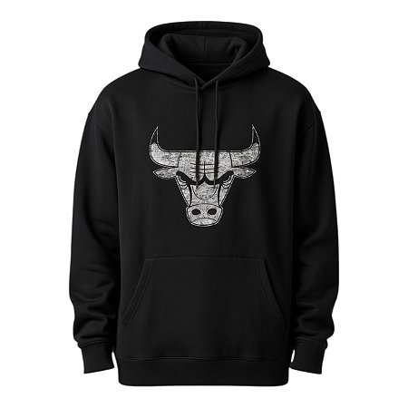 Moletom New Era Hoodpo 2089 Chicago Bulls Masculino Preto