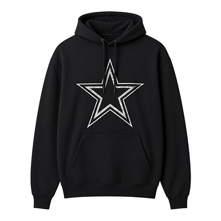 Moletom New Era Hoodpo 2089 Dallas Cowboys Preto