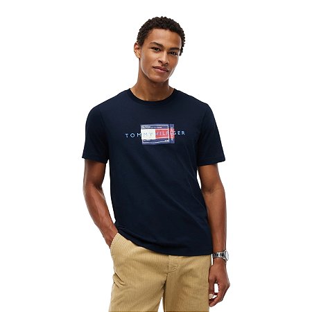 Camiseta Tommy Hilfiger Graphic NYC Masculino Marinho