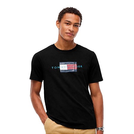 Camiseta Tommy Hilfiger Graphic NYC Masculino Preto