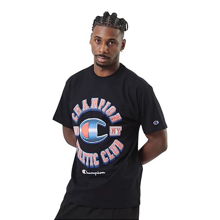 Camiseta Champion Athletic Club Masculino Preto