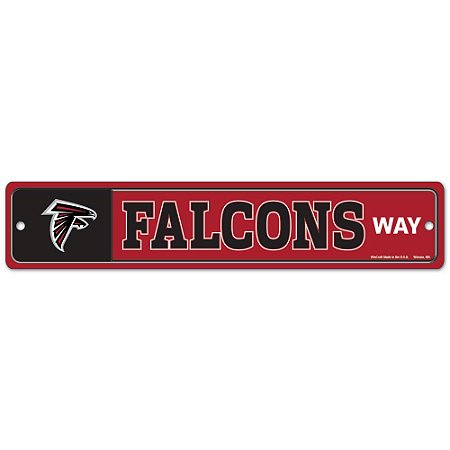 Placa Street Zone Decoração 48cm Atlanta Falcons