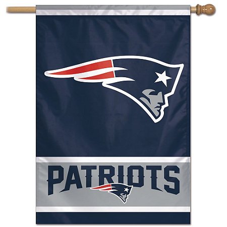 Bandeira Vertical 70x100 Logo Team New England Patriots