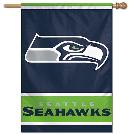 Bandeira Vertical 70x100 Logo Team Seattle Seahawks