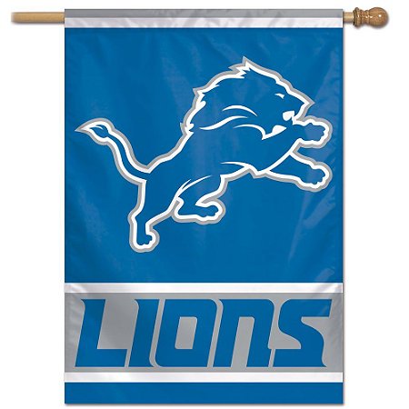 Bandeira Vertical 70x100 Logo Team Detroit Lions