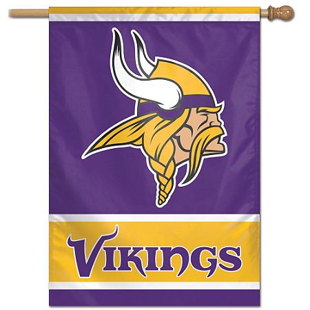 Bandeira Vertical 70x100 Logo Team Minnesota Vikings