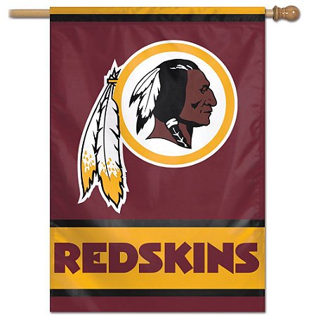 Bandeira Vertical 70x100 Logo Team Washington Redskins
