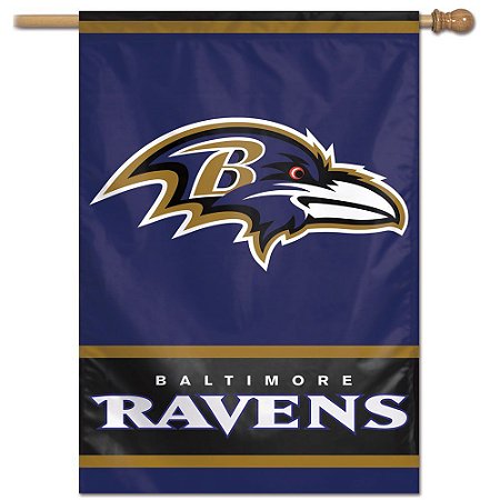 Bandeira Vertical 70x100 Logo Team Baltimore Ravens