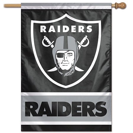 Bandeira Vertical 70x100 Logo Team Oakland Raiders