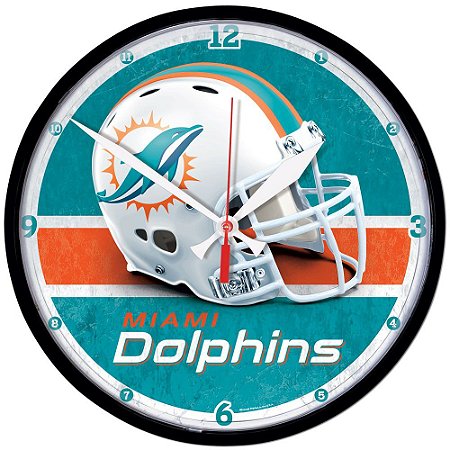 Relógio de Parede NFL Miami Dolphins 32cm