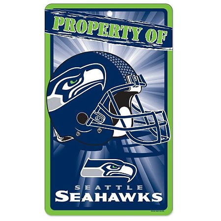 Placa Decorativa 18x30cm Seattle Seahawks NFL