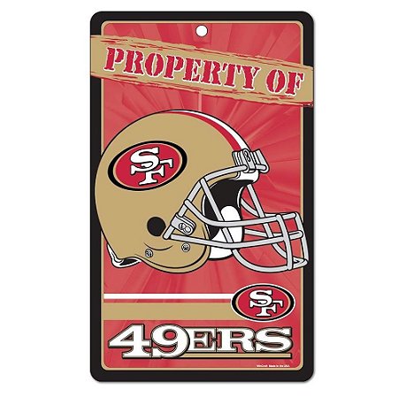 Placa Decorativa 18x30cm San Francisco 49ers NFL