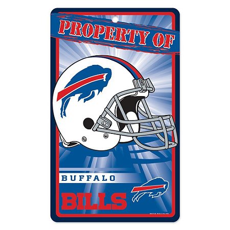 Placa Decorativa 18x30cm Buffalo Bills NFL